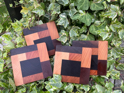 Mixed Wood Coaster Set