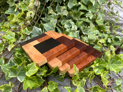 Mixed Wood Coaster Set