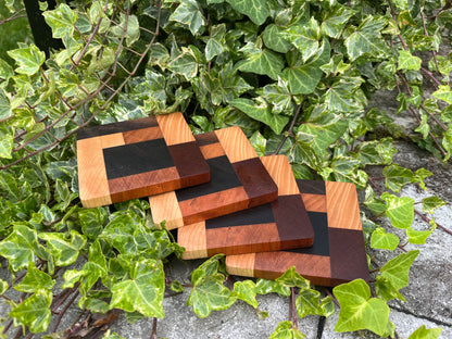 Mixed Wood Coaster Set